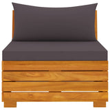 4-Seater Garden Sofa with Cushions Solid Acacia Wood