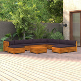 11 Piece Garden Lounge Set with Cushions Solid Wood Acacia