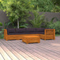 6 Piece Garden Lounge Set with Cushions Solid Acacia Wood