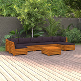 8 Piece Garden Lounge Set with Cushions Solid Acacia Wood