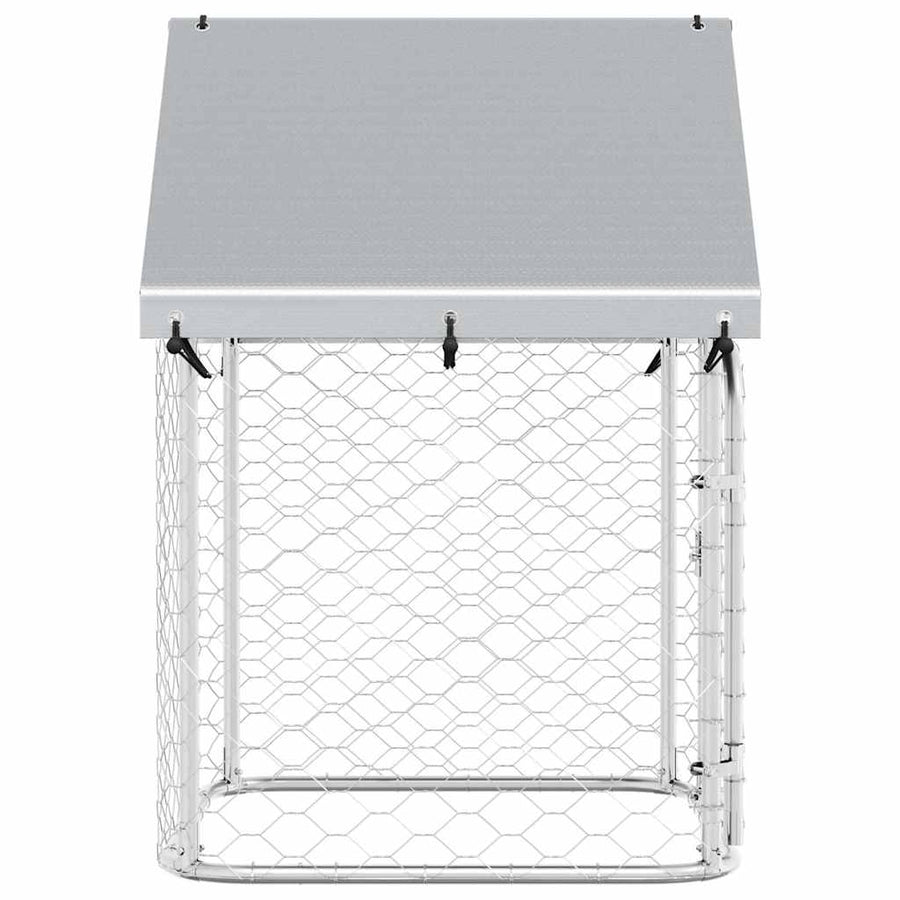 Outdoor Dog Kennel with Roof 100x100x150 cm