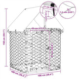 Outdoor Dog Kennel with Roof 100x100x150 cm - Low Angle