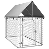 Outdoor Dog Kennel with Roof 200x100x150 cm - Front View