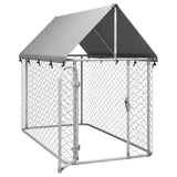 Outdoor Dog Kennel with Roof 200x100x150 cm - 45-Degree Angle