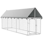 Outdoor Dog Kennel with Roof 400x100x150 cm