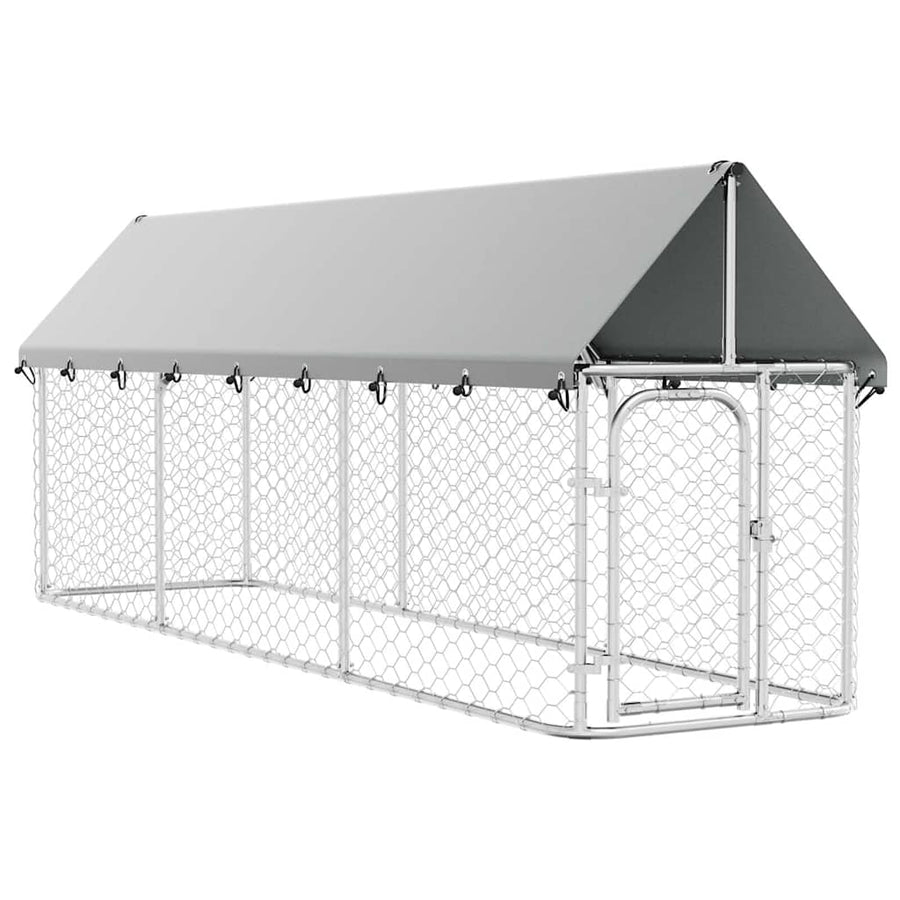 Outdoor Dog Kennel with Roof 400x100x150 cm