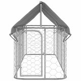 Outdoor Dog Kennel with Roof 400x100x150 cm - Side View