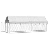 Outdoor Dog Kennel with Roof 400x100x150 cm - 45-Degree Angle