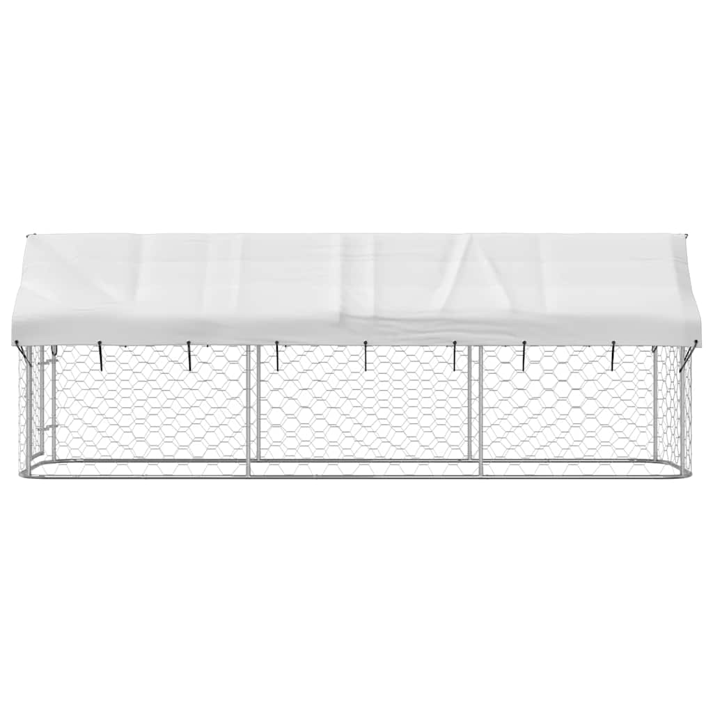 Outdoor Dog Kennel with Roof 400x100x150 cm
