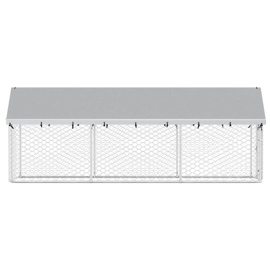 Outdoor Dog Kennel with Roof 400x100x150 cm
