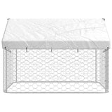 Outdoor Dog Kennel with Roof 200x200x150 cm - Rear View