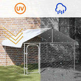 Outdoor Dog Kennel with Roof 200x200x150 cm - Low Angle