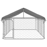 Outdoor Dog Kennel with Roof 400x200x150 cm