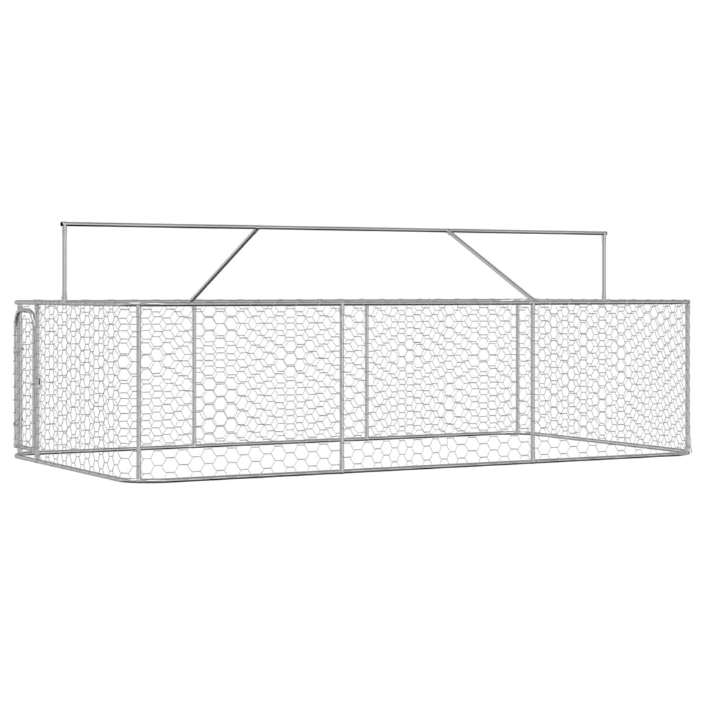 Outdoor Dog Kennel with Roof 400x200x150 cm