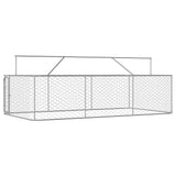 Outdoor Dog Kennel with Roof 400x200x150 cm - Top-Down View