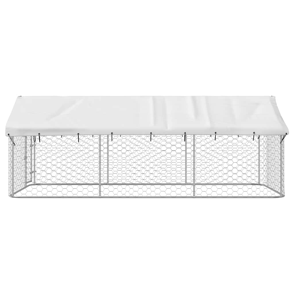 Outdoor Dog Kennel with Roof 400x200x150 cm