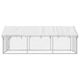 Outdoor Dog Kennel with Roof 400x200x150 cm - Rear View