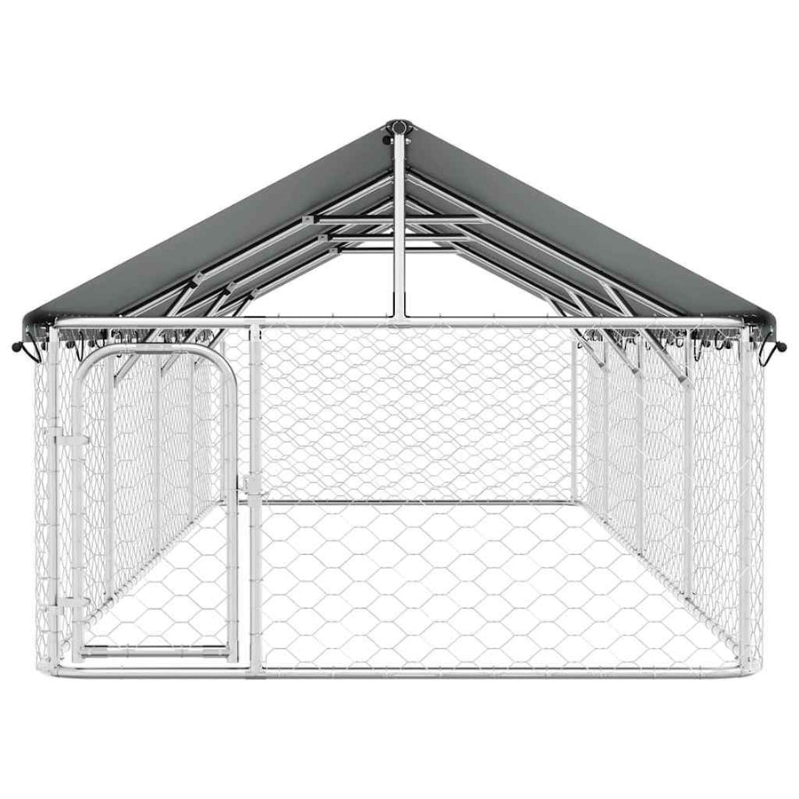 Outdoor Dog Kennel with Roof 400x200x150 cm