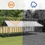 Outdoor Dog Kennel with Roof 400x200x150 cm - Low Angle
