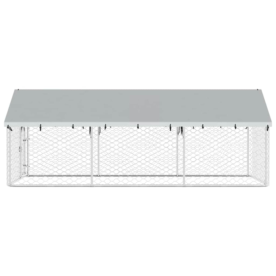 Outdoor Dog Kennel with Roof 400x200x150 cm