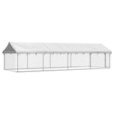 Outdoor Dog Kennel with Roof 600x200x150 cm - Close-Up Angle