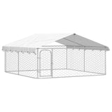 Outdoor Dog Kennel with Roof 300x300x150 cm - Front View