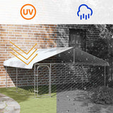 Outdoor Dog Kennel with Roof 300x300x150 cm - Low Angle