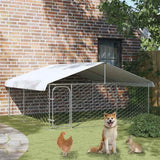 Outdoor Dog Kennel with Roof 300x300x150 cm