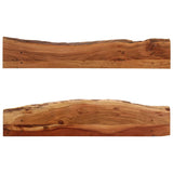 Wall Shelves 2 pcs 110x20x18 cm Solid Wood Acacia - Close-Up Angle
