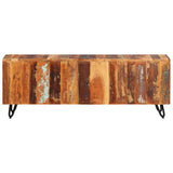 TV Cabinet 110x30x40 cm Solid Wood Reclaimed - Front View