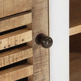 TV Cabinet 110x30x40 cm Solid Wood Mango - Close-Up Angle