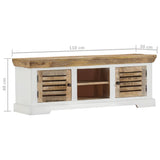 TV Cabinet 110x30x40 cm Solid Wood Mango - Extra Image