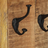 Coat Racks 2 pcs Solid Wood Mango 38x100 cm - Close-Up Angle