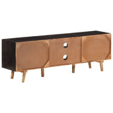 TV Cabinet 140x30x46 cm Rough Mango Wood and Solid Wood Acacia - 45-Degree Angle