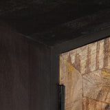 TV Cabinet 140x30x46 cm Rough Mango Wood and Solid Wood Acacia