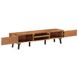 TV Cabinet 145x35x35 cm Solid Wood Acacia - Top-Down View