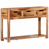 Console Table 110x35x75 cm Solid Wood Acacia - Close-Up Angle