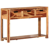 Console Table 110x35x75 cm Solid Wood Acacia - Top-Down View