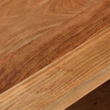 TV Cabinet 88x35x40 cm Solid Wood Acacia - Rear View