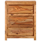 Drawer Cabinet 60x33x75 cm Solid Wood Acacia - Front View