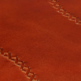 Bar Stools 2 pcs Black and Brown Real Goat Leather - Close-Up Angle