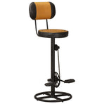 Bar Stools with Canvas Print 2 pcs Brown and Black