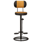 Bar Stools with Canvas Print 2 pcs Brown and Black