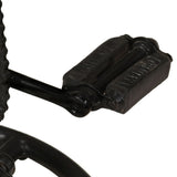 Bar Stools with Canvas Print 2 pcs Brown and Black Real Goat Leather - Extra Image