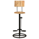 Bar Stools 2 pcs Solid Wood Mango - Side View