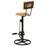Bar Stools 2 pcs Solid Wood Mango - 45-Degree Angle