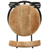 Bar Stools 2 pcs Solid Wood Mango - Low Angle