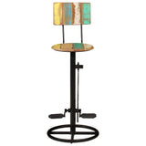 Bar Stools 2 pcs Solid Wood Reclaimed - Side View