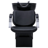 Shampoo Backwash Unit with Salon Chair Faux Leather - Side View