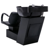 Shampoo Backwash Unit with Salon Chair Faux Leather - 45-Degree Angle